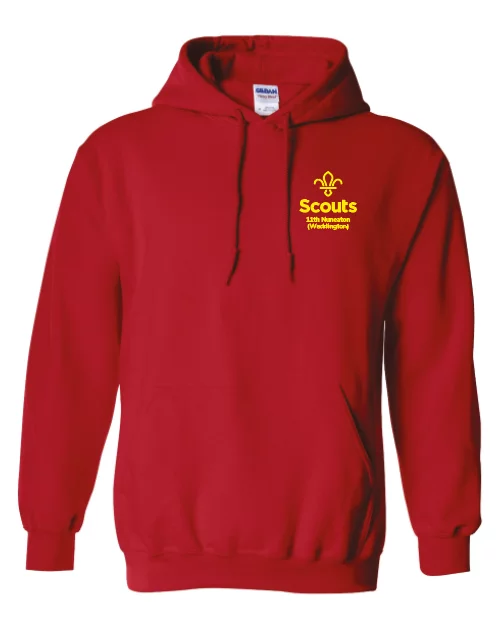 11th Nuneaton Scouts Red hoodie