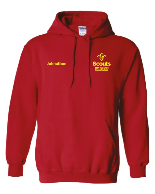 11th Nuneaton Scouts Red hoodie - Image 2