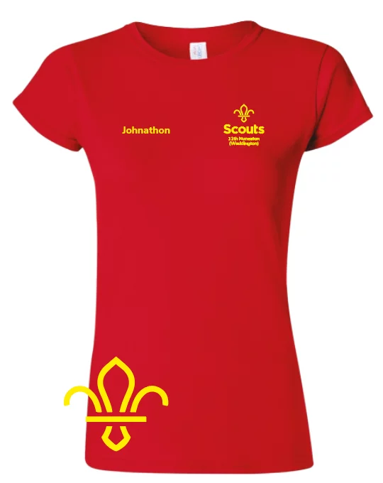 11th Nuneaton Scouts ladies fit Tech sports T-shirt - Image 2
