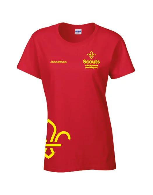 11th Nuneaton Scouts Ladies Fit T-shirt - Image 2