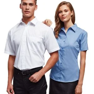 Short sleeve poplin shirt