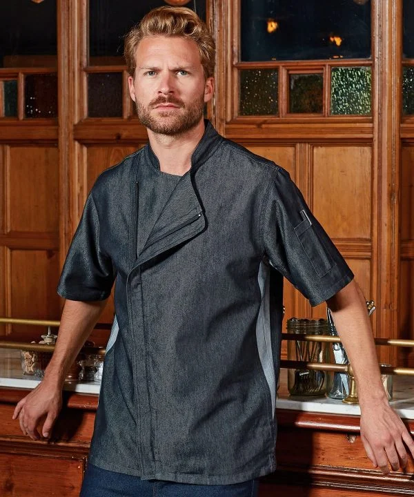 Chef's zip-close short sleeve jacket