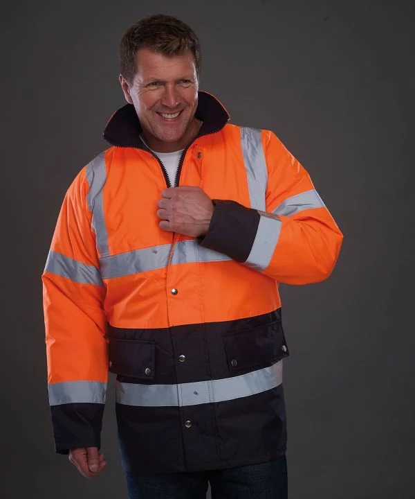 Hi-vis two-tone motorway jacket