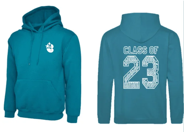 Ash Green Leavers Hoodie (No Name) - Image 4
