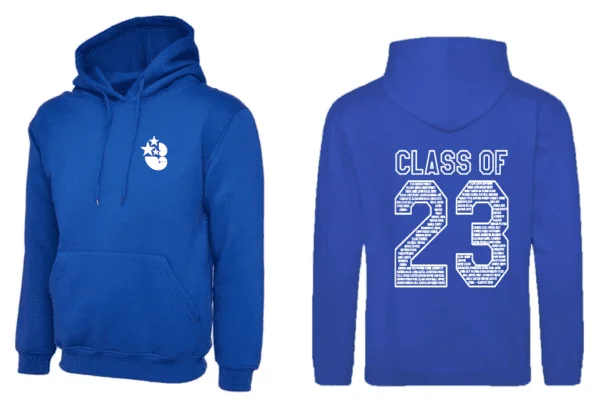 Ash Green Leavers Hoodie (No Name) - Image 3