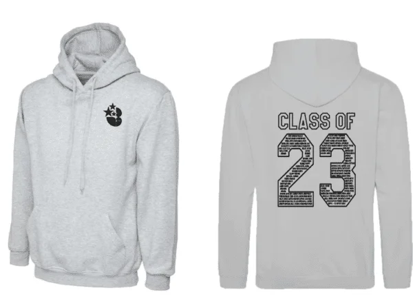 Ash Green Leavers Hoodie (No Name) - Image 2