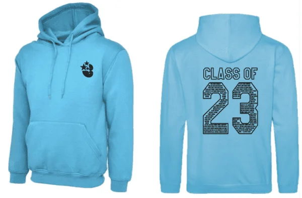 Ash Green Leavers Hoodie (No Name) - Image 9